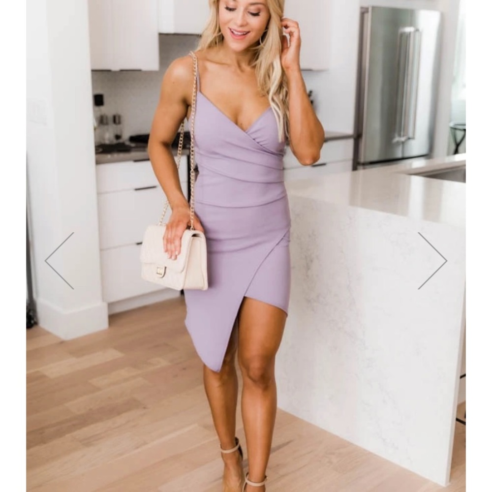 Pink Lily You Make My Heart Shine Lilac Dress
